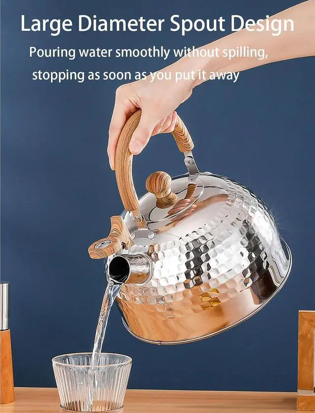 Alt view image 5 of 7 - 2 L Stainless Steel Teakettle Whistling Tea Pot for Stovetop