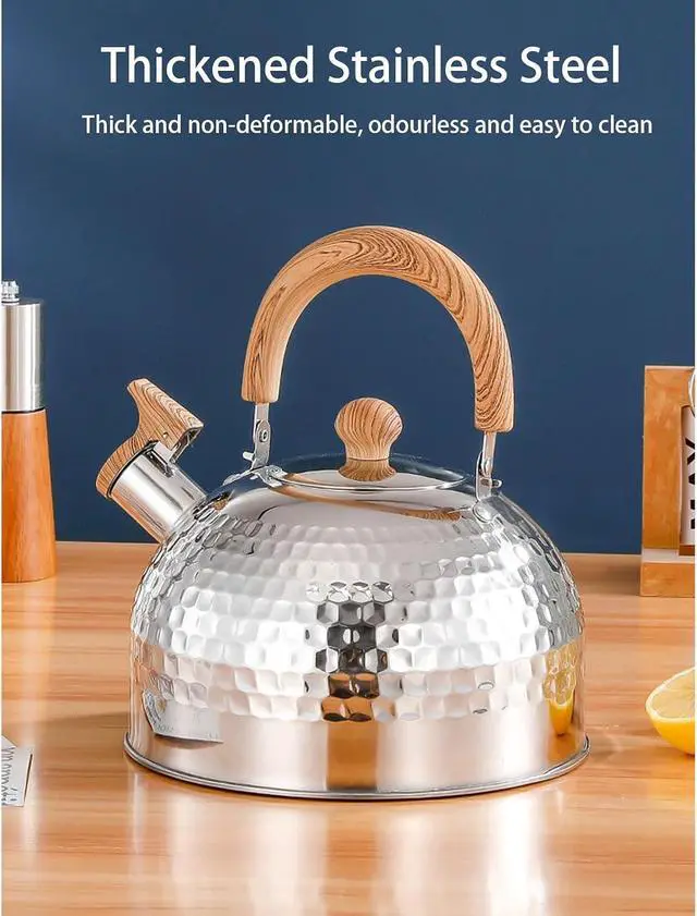 Alt view image 6 of 7 - 2 L Stainless Steel Teakettle Whistling Tea Pot for Stovetop