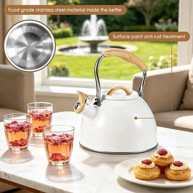 Alt view image 4 of 7 - 3L Stove Top Kettle Stainless Steel Whistling Tea Kettles