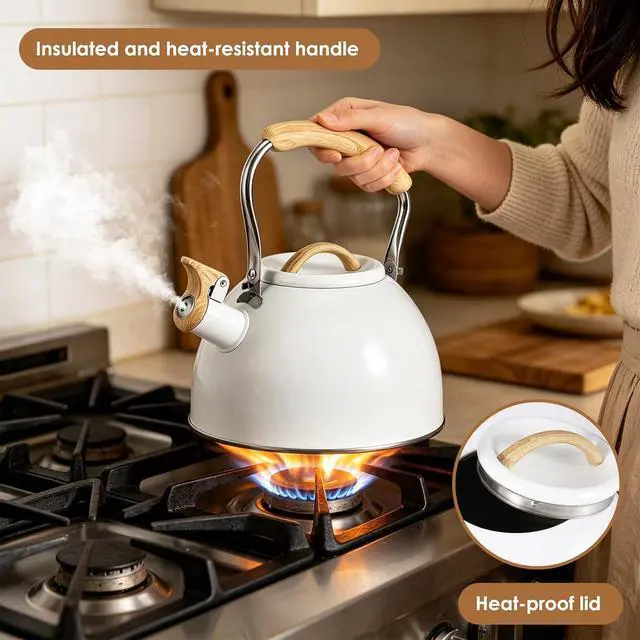 Alt view image 7 of 7 - 3L Stove Top Kettle Stainless Steel Whistling Tea Kettles