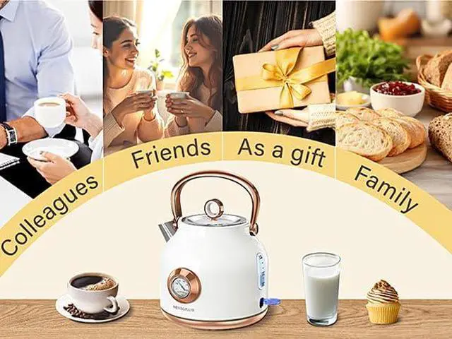 Alt view image 7 of 7 - 1.7L Stainless Steel Tea Kettle with Large Temperature Gauge