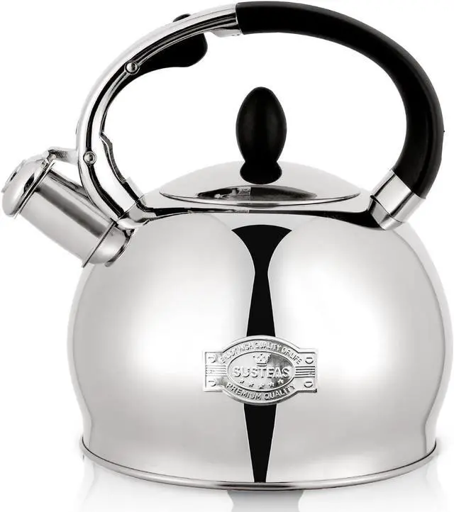 Main image of Stove Top Whistling Tea Kettle-Surgical Stainless Steel Teakettle