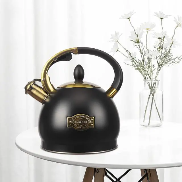 Alt view image 3 of 7 - 3Quart Whistling Tea Kettle Classic Teapot Stainless Steel