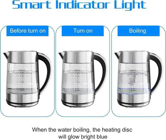 Alt view image 6 of 7 - Electric Kettle 3000W Fast Heating 1.7L