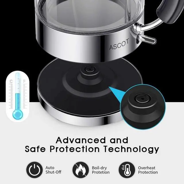 Alt view image 5 of 7 - Electric Kettle Glass Electric Tea Kettle