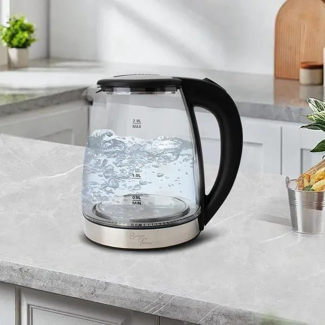 Alt view image 2 of 7 - Electric Kettle Glass 2L 1800W Fast Boil