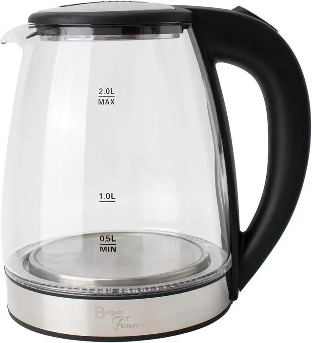 Alt view image 6 of 7 - Electric Kettle Glass 2L 1800W Fast Boil