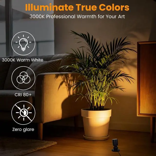 Alt view image 6 of 7 - LED Mini Spot Light Plug in Picture Lights