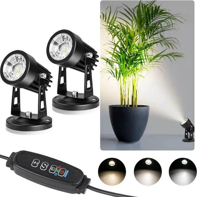 Main image of 2 Pack LED Spot Lights Indoor Uplighting - Dimmable Up Lights Spotlight with Timer