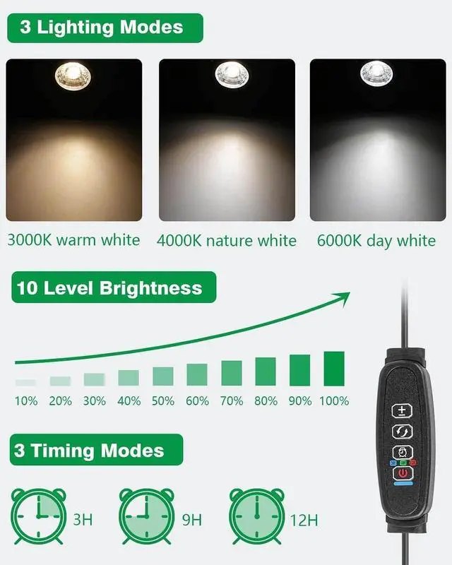 Alt view image 3 of 7 - 2 Pack LED Spot Lights Indoor Uplighting - Dimmable Up Lights Spotlight with Timer