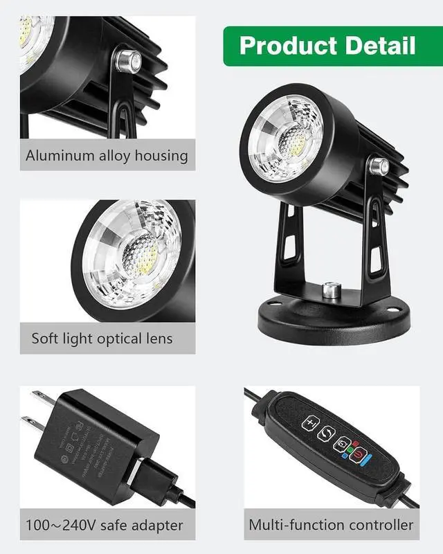Alt view image 5 of 7 - 2 Pack LED Spot Lights Indoor Uplighting - Dimmable Up Lights Spotlight with Timer