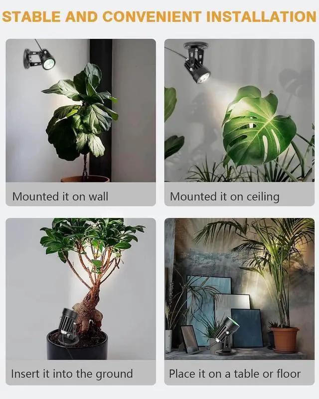 Alt view image 6 of 7 - 2 Pack LED Spot Lights Indoor Uplighting - Dimmable Up Lights Spotlight with Timer