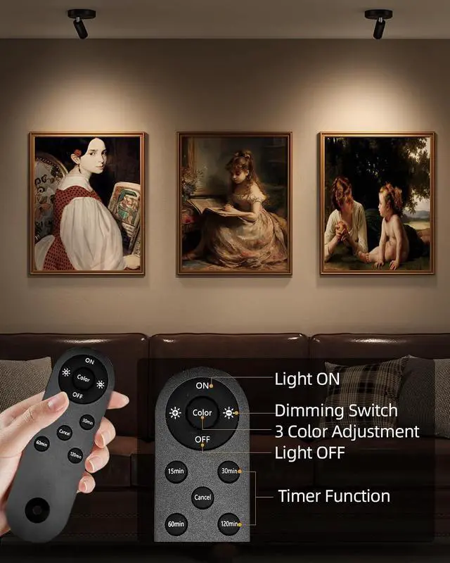 Alt view image 4 of 7 - RGB Spotlights Indoor with Remote
