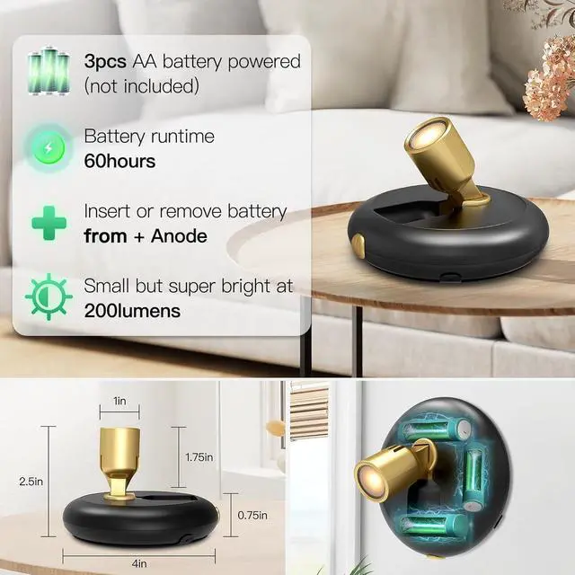 Alt view image 5 of 7 - Indoor Plant Spotlight Battery Operated