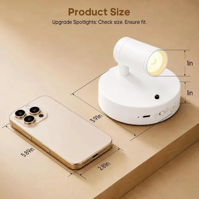 Alt view image 5 of 7 - Battery Operated Spot Light Indoor with Remote