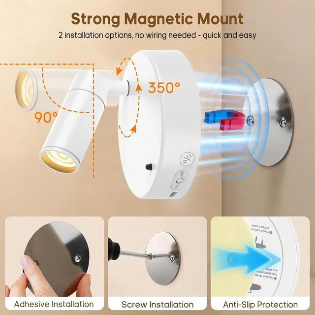 Alt view image 7 of 7 - Battery Operated Spot Light Indoor with Remote