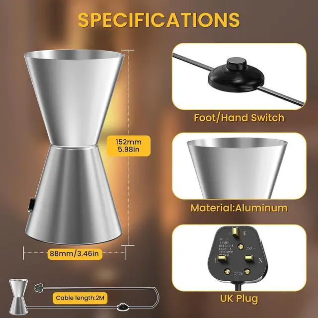 Alt view image 5 of 7 - Uplighting Spotlight Uplights Indoor Floor Can Light with Foot Switch