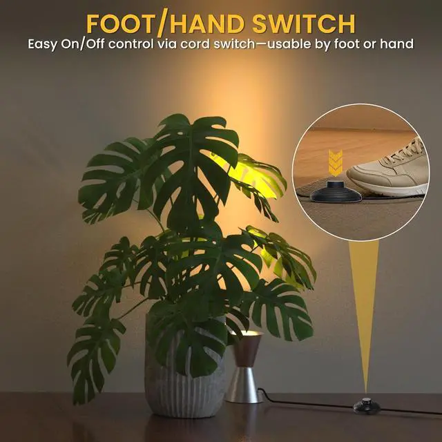 Alt view image 4 of 7 - Uplighting Spotlight Uplights Indoor Floor Can Light with Foot Switch