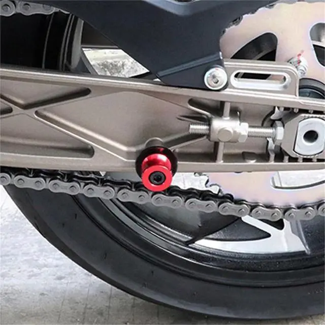 Alt view image 4 of 5 - M6 Motorcycle Swing Arm Sliders Spools 2pcs 6mm