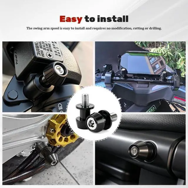 Alt view image 4 of 4 - 2Pcs Motorcycle Swingarm Spool Sliders