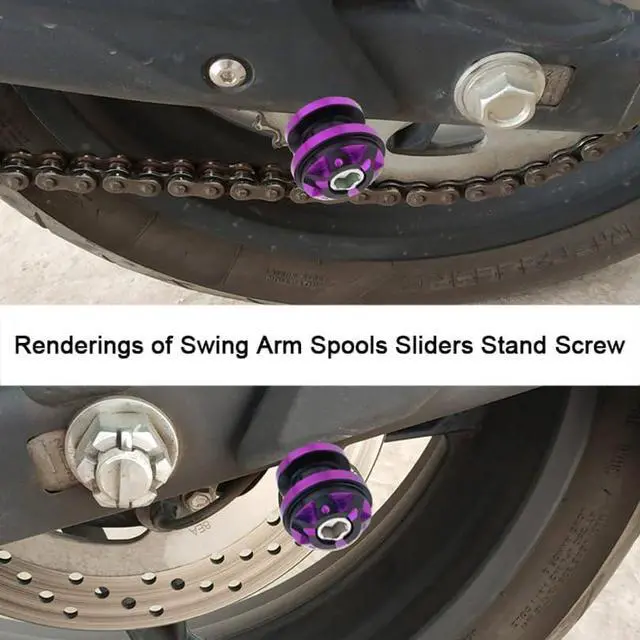Alt view image 5 of 7 - 2pcs CNC Aluminum Alloy Swing Arm Spools Sliders Stand