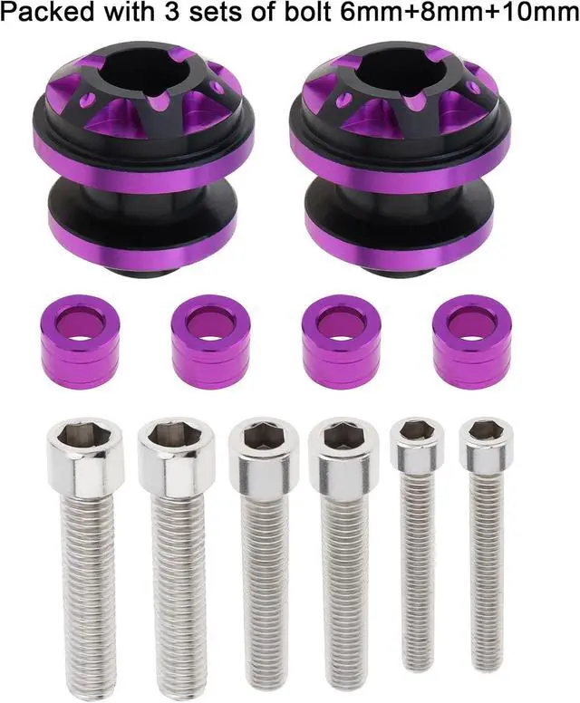 Alt view image 6 of 7 - 2pcs CNC Aluminum Alloy Swing Arm Spools Sliders Stand