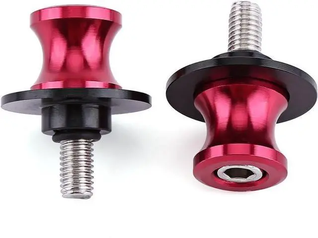 Alt view image 2 of 4 - Swing Arm Spool 2PCS 6/8/10mm Motorcycle CNC Rear Stand Swing