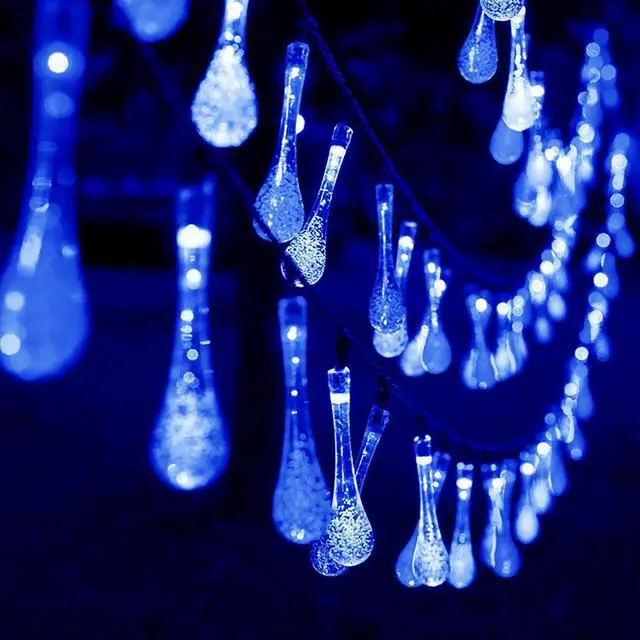 Alt view image 2 of 7 - Solar Waterdrop String Lights Waterproof