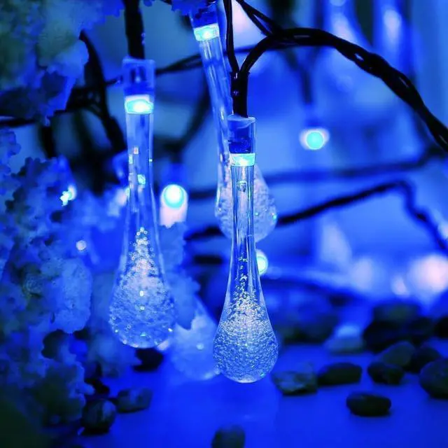 Alt view image 4 of 7 - Solar Waterdrop String Lights Waterproof