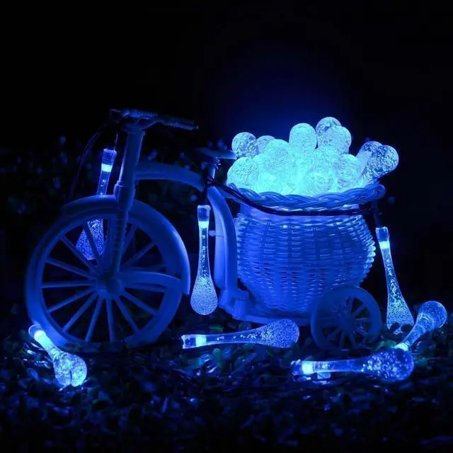 Alt view image 5 of 7 - Solar Waterdrop String Lights Waterproof
