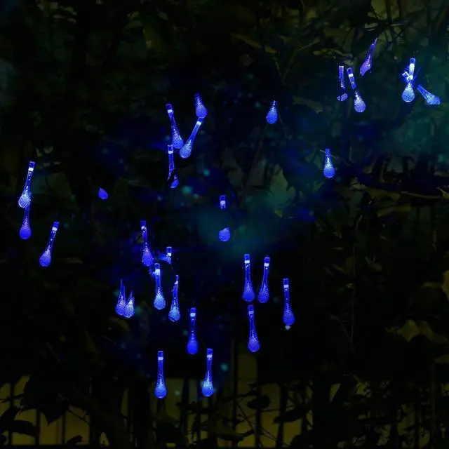 Alt view image 7 of 7 - Solar Waterdrop String Lights Waterproof