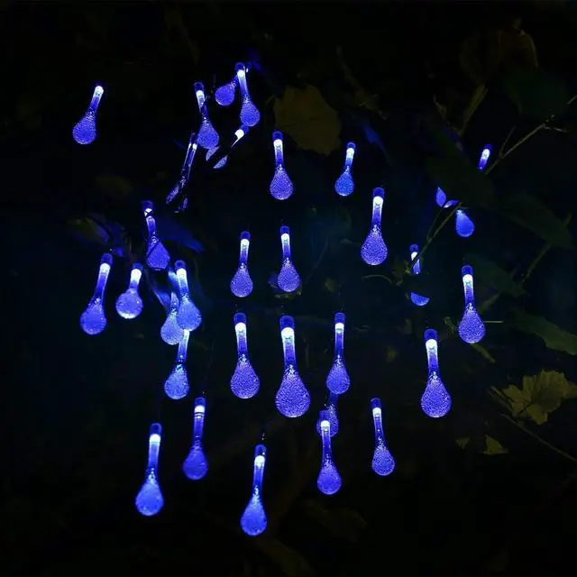 Alt view image 6 of 7 - Solar Waterdrop String Lights Waterproof