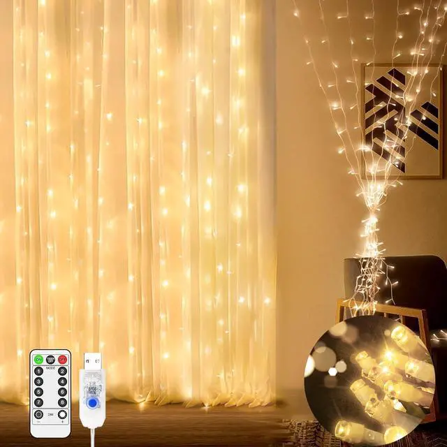Main image of Curtain Lights Indoor Outdoor 200 LED 2m x 2m Fairy Lights