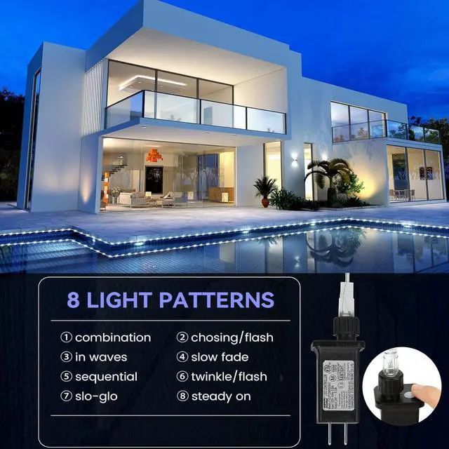Alt view image 2 of 6 - 184FT 1000LED Rope Lights Outdoor