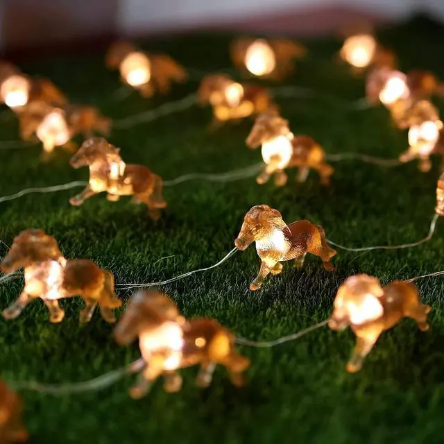 Alt view image 3 of 7 - Horse Fairy String Lights Pony Cute Decorative Lights 20 LEDs Night Light