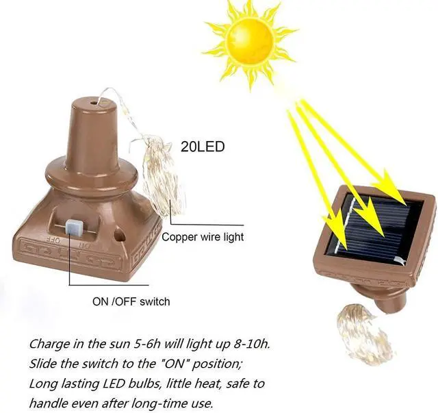 Alt view image 6 of 7 - Solar Wine Bottle Lights