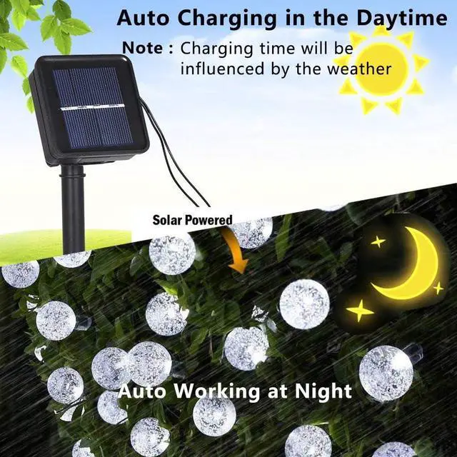 Alt view image 2 of 7 - Solar String Lights Outdoor Garden