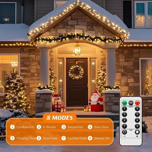Alt view image 3 of 7 - 2 Pack Fairy Lights Battery Operated with Remote Control Timer