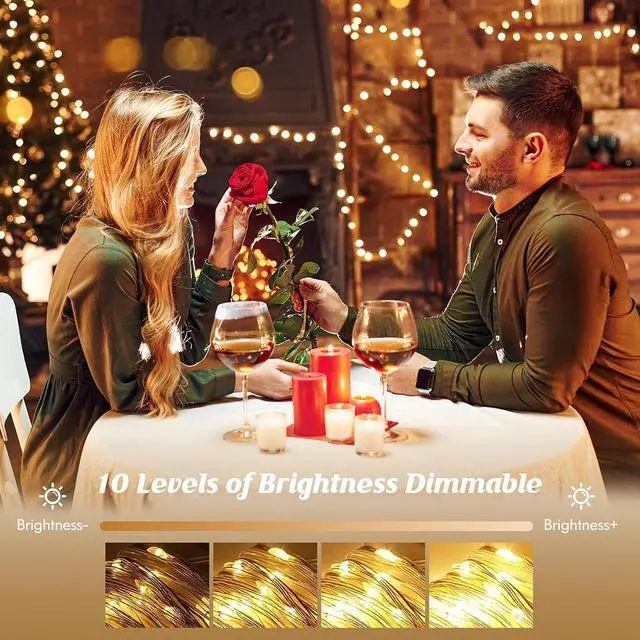 Alt view image 5 of 7 - 2 Pack Fairy Lights Battery Operated with Remote Control Timer