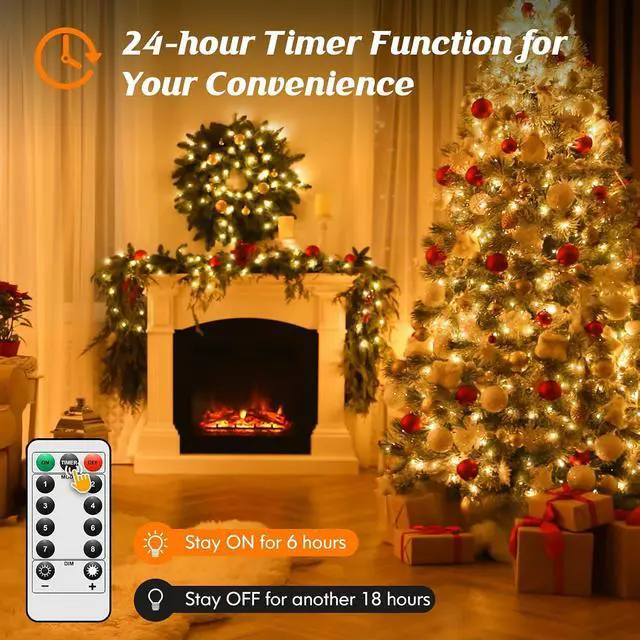 Alt view image 4 of 7 - 2 Pack Fairy Lights Battery Operated with Remote Control Timer