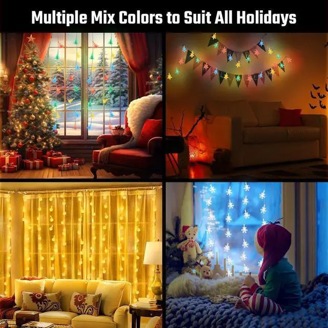 Alt view image 5 of 7 - Snowflake Fairy Lights