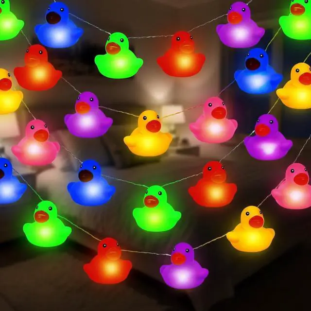 Main image of 60/100 LED Rubber Duck String Lights Valentines Tree Decor