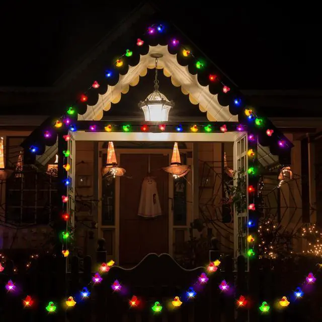 Alt view image 3 of 7 - 60/100 LED Rubber Duck String Lights Valentines Tree Decor