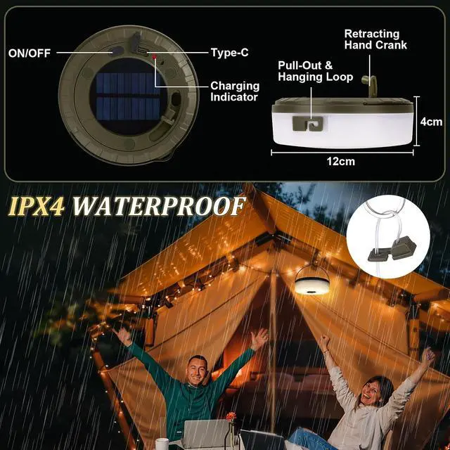 Alt view image 4 of 7 - 10M 2-in-1 Portable Lantern & RGB String Lights with 8 Modes