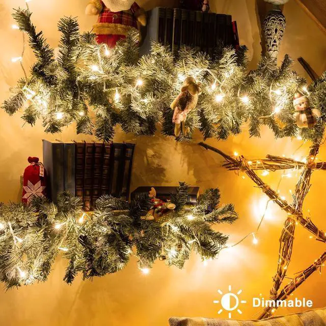 Alt view image 4 of 7 - 2 Pack Red White Christmas Tree Lights Battery Powered