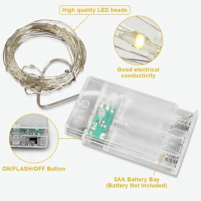 Alt view image 3 of 7 - 2 Pack Multicolour Fairy Lights