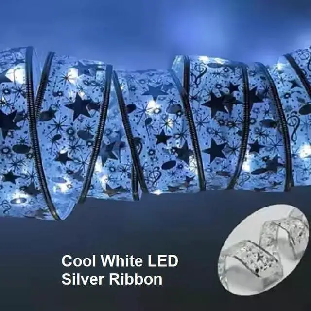 Alt view image 2 of 7 - Christmas Ribbon LED Strip Light 5m Holiday String Light