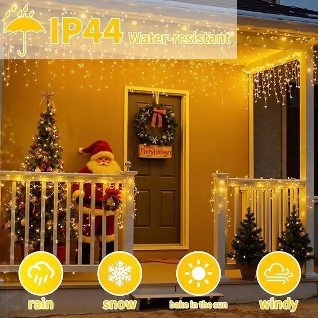 Alt view image 4 of 7 - Curtain Fairy Lights Indoor 3m x 3m 300 LED