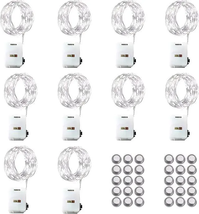 Main image of 10 Pack LED Fairy String Lights 3M/30 LEDs Battery Operated