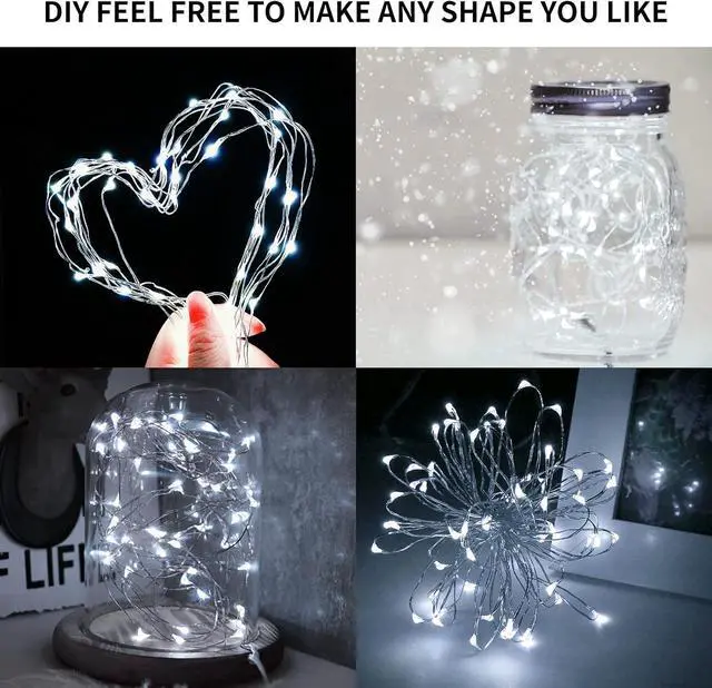 Alt view image 4 of 7 - 10 Pack LED Fairy String Lights 3M/30 LEDs Battery Operated